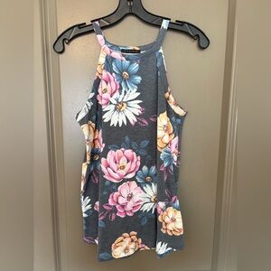 Staccato Gray Floral Top